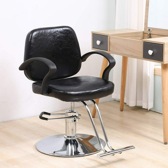 Ansley&HosHo Hydraulic Barber Salon Tattoo Chair for Hair Stylist Cutting Styling Beauty Heavy Duty Shampoo Equipment Black