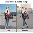 thumbnail image 5 of Flower Women's Large Weekend Travel Bag Moving Canvas Handbag Thick Double Layer Beach Weekend Travel Unisex Hospital Maternity Delivery with Toiletry Waterproof, 5 of 5