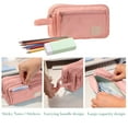 thumbnail image 5 of JMKQLZ Large Capacity 3 Layers Pen Box Kawaii Pencil Cases Cute Pen Holder Pouch for Stationery Supplies,Dirty-proof Large Capacity Pencil Bag Aesthetic Cases Stationery Holder Bag, 5 of 6
