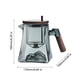 thumbnail image 3 of Tetera de vidrio de borosilicato de alta calidad con filtro de prensa, capacidad de 800 ml, tetera con un solo botón para separar el agua del té, resistente al calor, fácil de limpiar., 3 of 9