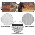 thumbnail image 6 of Uorisanigo Cool Horse Windshield Sun Shade Sun Visor for UV Rays & Heat Protection, Compatible with Jeep Wrangler TJ JK JL1997-2024, Accessories for Jeep Wrangler(52.95x16.14 inches), 6 of 7