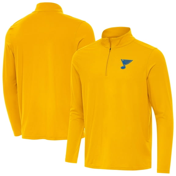 Men's Antigua Gold St. Louis Blues Intent Quarter-Zip Top