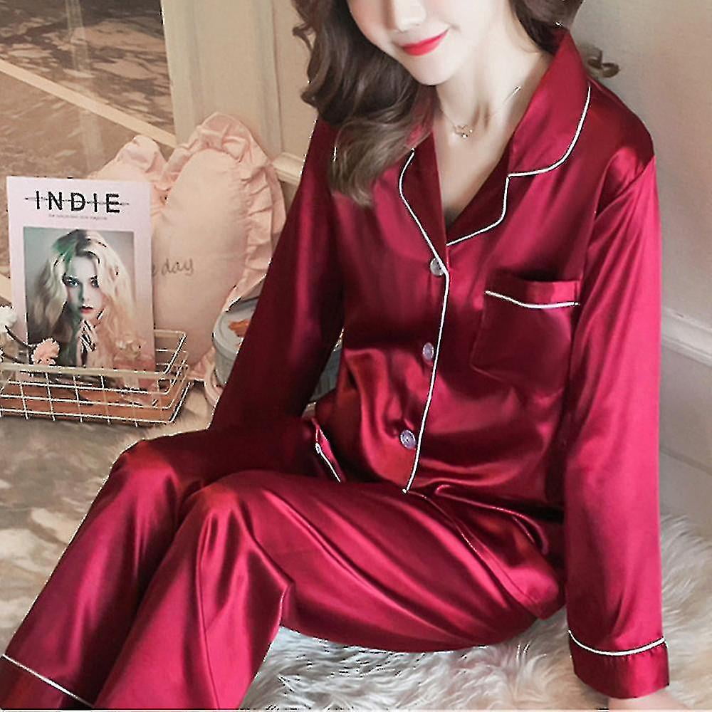 Satin look pyjamas hotsell