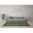 thumbnail image 3 of Ahgly Company Machine Washable Indoor Rectangle Abstract Turquoise Blue Modern Area Rugs, 5' x 7', 3 of 4