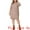 Khaki, variant on Women's Plus Size Long Sleeve Knit Pullover Short Sweater Dresses 3X Burgundy