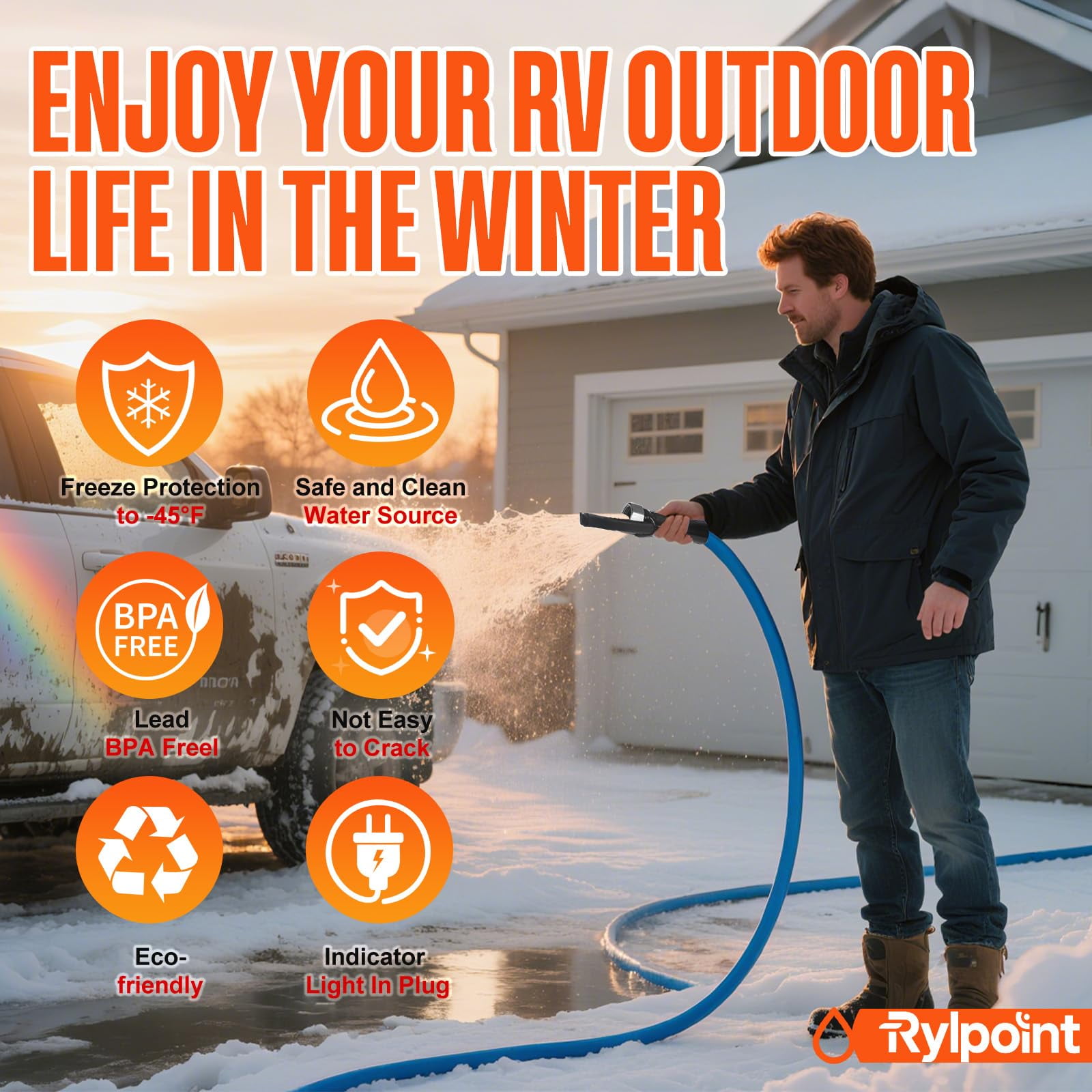 75FT Heated Rv Water Hose
