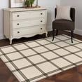 thumbnail image 4 of Linen Buffalo Check Area Rug 4x6 Washable Rug Non Slip Retro Black Lines Grid Pattern Large Area Rug Indoor Floor Carpet for Entryway Bedroom Kitchen Living Room Home Office Dining Room Nursery, 4 of 8