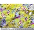 thumbnail image 3 of Soimoi Yellow Cotton Cambric Fabric Leopard Animal Skin Printed Fabric 1 Yard 56 Inch Wide, 3 of 3