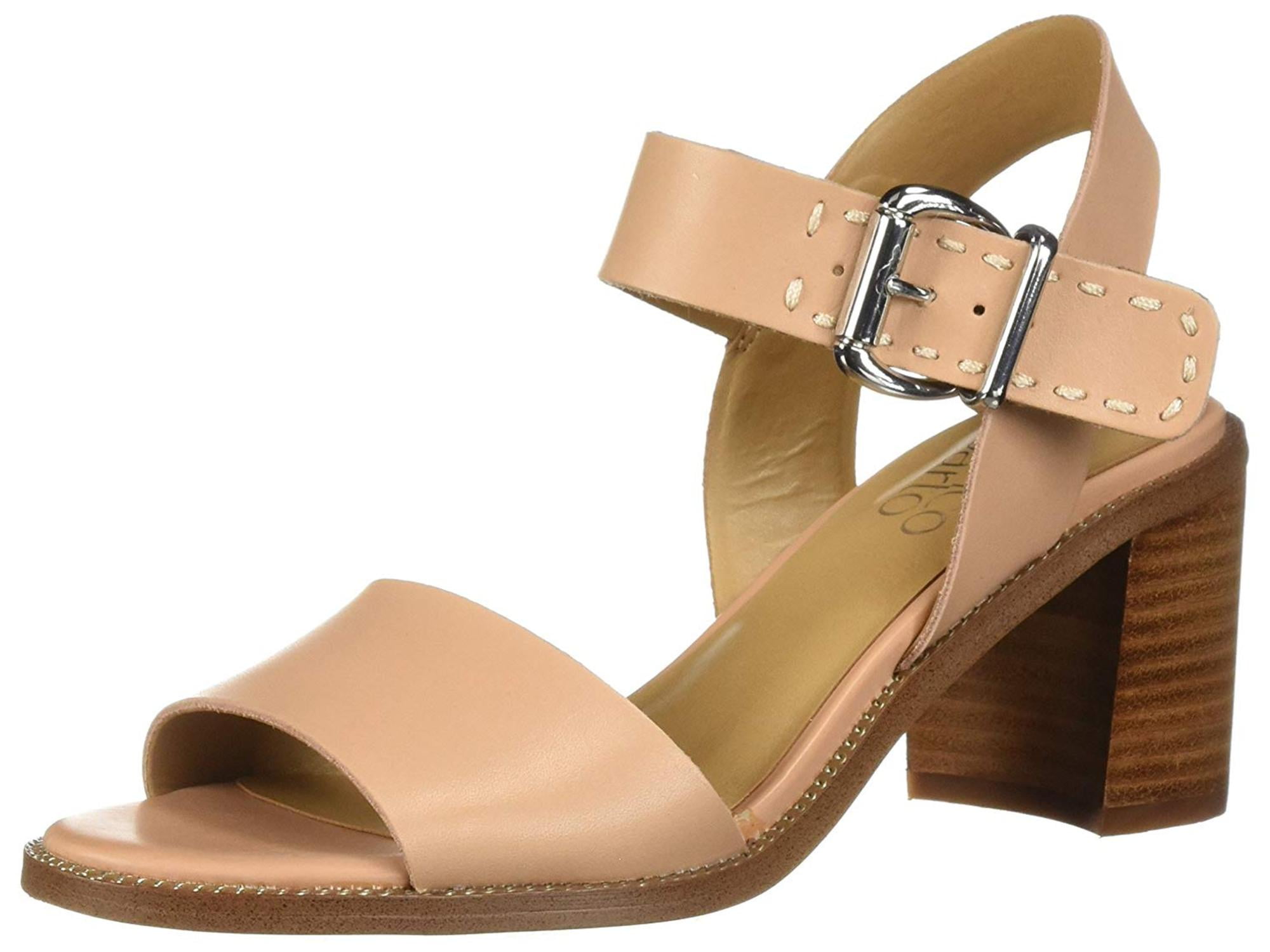 Franco Sarto Womens Havana Leather Open Toe Slingback Sandals -