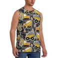 thumbnail image 2 of Pofeuu Excavator At Work Print Men's Muscle T-Shirt, Sleeveless, Muscle Tank, Classic Muscle Tee Top For Men Casual Sleeveless Muscle T-Shirt Trendy Clothes-Small, 2 of 7