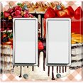 thumbnail image 1 of Metal Light Switch Wall Plate Outlet Cover (Layered Chocolate Vanilla Cake Party Berry Fruit - Double Rocker), 1 of 2
