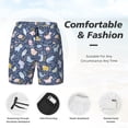thumbnail image 3 of Balery Cute Baby Animals Mens Swim Trunks Swim Shorts for Men Quick Dry Inseam Beach Shorts with Compression Liner Pocket-Large, 3 of 9