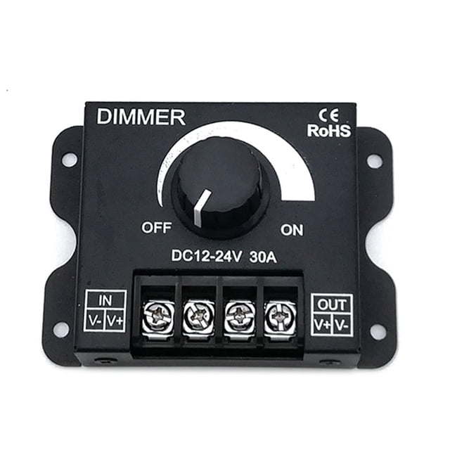 DC 12V 24V Controlador ajustable 360W / 720W Regulador de voltaje para tira de luz LED Ndcxsfigh Para estrenar