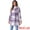 Purple, variant on DARING DIVA Women's Plaids Double Breasted Notched Lapel Trench Coat Light Green M