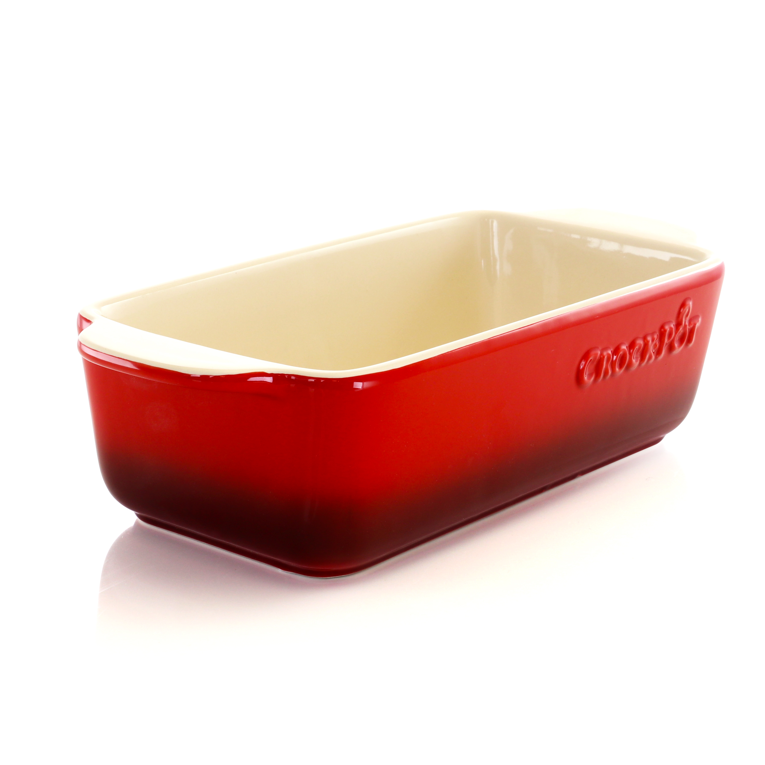 Crock Pot Artisan 1.25 Quart Rectangle Stoneware Bake Pan in Red