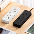 thumbnail image 3 of Power Strip Surge Protector (1875W), 14 Outlets w/ 3 USB A & 1 USB C Port, 9.8ft Long Flat Plug Extension Cord w/ Overload Protection, Wall Mount, Desktop Charging Station for Home Office Dorm, White, 3 of 9