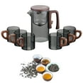 thumbnail image 2 of HAOMONZEN Water Separation Glass Teapot with Wooden Handle Teapot Glass Teapot with Infuser Magical Teapot Glass Glass Teapot with Strainer Filter Teapot with Infusers Sale, 2 of 9