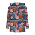 thumbnail image 5 of Women's Knit Sweater Pullover Hooded Sweatshirt with Christmas Print, Cute and Comfortable, Perfect for Fall and Winter Casual Wear and Holiday Festivities,Blue,L, 5 of 5