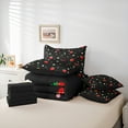 thumbnail image 5 of Feelyou Red Kawaii Strawberry Bedding Comforter Set 7pcs for Kids, Rustic Flower Floral Queen Bedding Sets, Cute Fruit Reversible Queen Sheet Sets, Ultra Soft Home Decor, 5 of 7