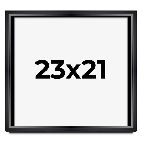 23x21 Shadow Box Frame Black | 1.25 inches Deep Real Wood Contemporary Shadowbox Display Frame | UV
