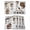 Brown Ivory, variant on Sweet Home Placemats Set of 4, Western Stars Bird Houses White Wood Plank Placemats for Dining Table, Place Mats for Kitchen Tabletop, Waterproof Wipeable Dining Table Mats Set