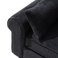 thumbnail image 5 of Lunale 80" Oversized Loveseat Sofa, Modern 2-Seater Cloud Couch for Living Room, Black Corduroy, 5 of 6