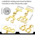 thumbnail image 2 of Necklace Layering Clasps, 2 PCS Multi Strand Connectors, Stainless Steel Necklace Separator Multi Strand Clasp for Stackable Necklaces and Chains,Gold, 2 of 6