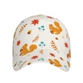 thumbnail image 2 of Naloa Original Classic Low Profile Hat Men Women Baseball Cap Dad Hat Adjustable Unconstructed Squirrel Maple Leaves And Nuts Print Cap, 2 of 9