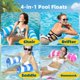 thumbnail image 2 of Hamaca inflable para piscina, 4 unidades, juguete acuático Yodooshi, 2 of 7