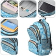 thumbnail image 4 of Paisley and Damask Blue Pattern Cute School Backpack Bag with Padded Back and Adjustable Shoulder Straps 16.9 X 12.6 X 5.9 Inches, 4 of 5