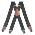 thumbnail image 2 of SGFCWSX Men's X-Back Suspenders, 4-Clip Adjustable Elastic Formal Casual Dark Gray, 2 of 3