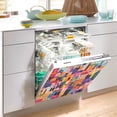 thumbnail image 2 of Yayeee Magnetic Dishwasher Cover for The Front Decoration Home Kitchen Machine Sticker Protector, Art Buildings, 2 of 6