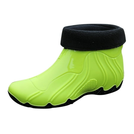 

NOKIO Men S Removable Lining Waterproof Boots Men s Spring Summer Autumn And Winter Short Sleeved Cotton Detachable And Washable Fashion Work Fishing Car Wash Kitchen Non Slip Warm Rain Boots