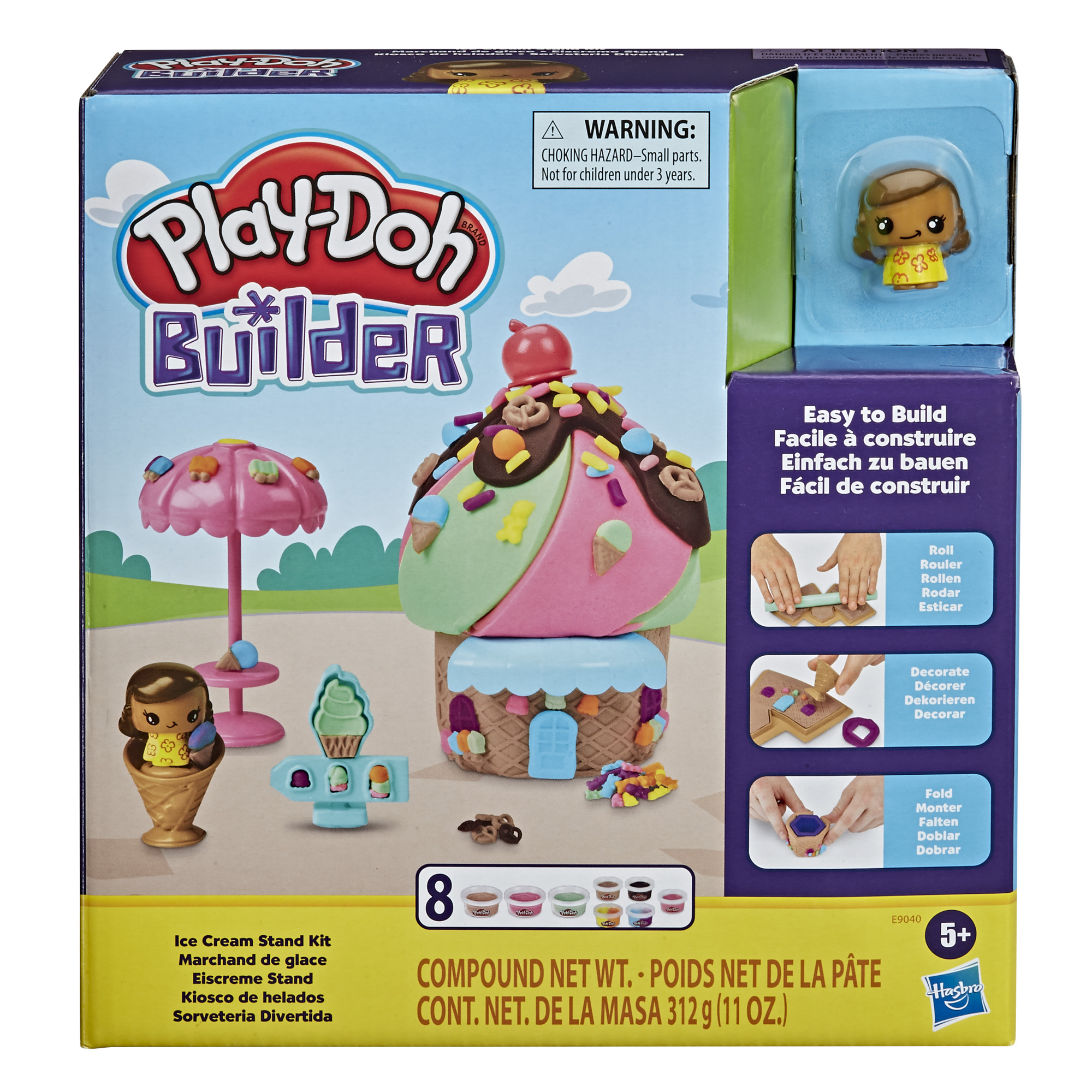 Play-Doh Builder Ice Cream Stand Kit, Ages 5 and up