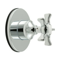 Kingston Brass KS3031NX Hamilton Single-Handle Three-Way Diverter Valve with Round Trim Kit, Polished Chrome