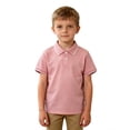 thumbnail image 4 of Youth Polo Shirts for Boys Pink Button Down Girls Short Sleeve Shirt School Uniforms Casual Collared Shirt Kids 7-8 Years Boy Shirts, 4 of 4
