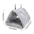 thumbnail image 2 of 12 Inch Hanging Bird Bed Plush Triangular Nest for Cages Warm Winter Hammock for Small Birds Parrots and Lovebirds Soft Sleep Hut in Purple, 2 of 2