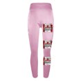 thumbnail image 5 of Jinhomg Womens Long Leggings High Waist Yoga Pants Canada Flag Print Patriotic Casual Leggings Slim Fit Stretch Athletic Leggings 90 off Clearance Sale Pink S, 5 of 6