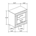 thumbnail image 5 of Ivon Nightstand, 2 Drawers, 26 Inch Modern Glossy White Solid Hardwood, 5 of 7