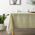 thumbnail image 5 of Hem Stitch Border Vintage Design Tablecloth Mint 68" by 108" Oblong / Rectangle, 5 of 5