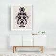 thumbnail image 2 of Nordic Folk Art Botanical Illustration – Traditional Floral Design, Black on Light Canvas - Illustration Floral Botanical Black and White Pattern Minimalist White Framed Wall Art Print 12 x 16 inches, 2 of 3