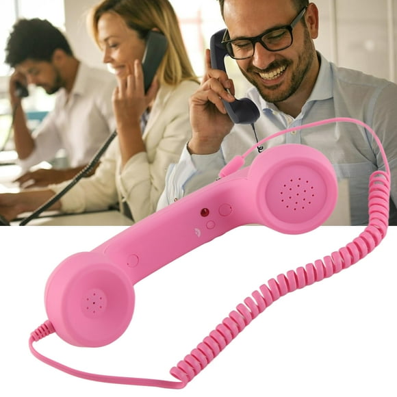 Combiné de Cellulaire, Combiné Rétro de 3,5mm, Récepteur de Cellulaire avec Micro Combiné pour Mobile avec Câble d'Extension de 1m/3,28 Pieds, Volume Réglable