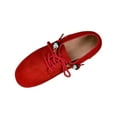 thumbnail image 2 of Dpityserensio Flats Shoes for Women Solid Color Lace-Up Soft Leather Soft Sole Flat Shoes, 2 of 9