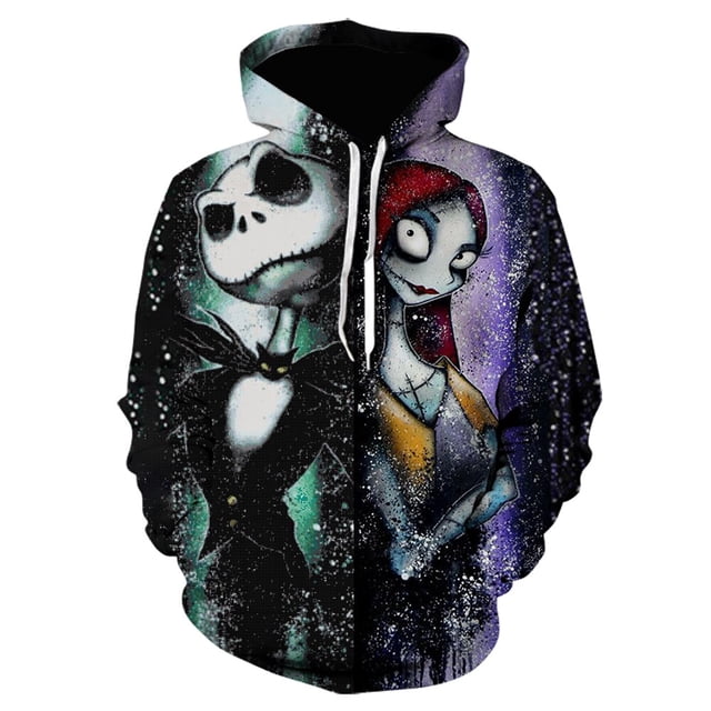 Sudaderas con capucha de Halloween para hombres y mujeres, sudaderas con estampado 3D de pesadilla antes de Navidad, sudaderas de gran tamaño, chándales para niños, moda, nuevo