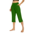 thumbnail image 3 of Women's High Waist Crop Pants Versatile Pull On Trousers for Summer Office Casual and Yoga Wear, 3 of 8