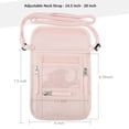 thumbnail image 2 of Funda de cuello con soporte para pasaporte WALNEW, con bloqueo RFID, rosa, 2 of 9