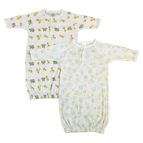 Bambini Layette Unisex Newborn Baby 2 Piece Gown Set