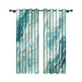 thumbnail image 4 of Aofoto Geometric Marble Pattern Design Curtains for Living Room, Thermal Insulated Window Drapes, 2 Panels, 52x96inches,Green, 4 of 5