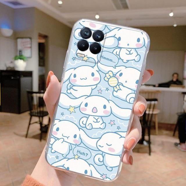 2024 Case For Realme 8 4G Shell 8 5G Bag 8 PRO Cover Cute Cartoon Kuromi Rabbit Sanrio Soft Silicone Transparent Coque For Realme 8 LXY