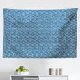 thumbnail image 1 of Blue Nautical Tapestry, Vintage Style Design of Damask Inspired Motifs Ornamental Fishnet Like, Fabric Wall Hanging Decor for Bedroom Living Room Dorm, 2 Sizes, Dark Taupe Blue, by Ambesonne, 1 of 1